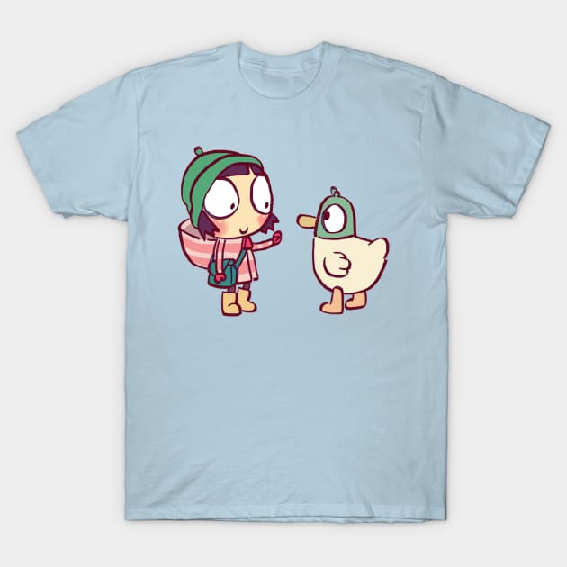 cute sarah and duck #4 / children's cartoon T-Shirt by mudwizard